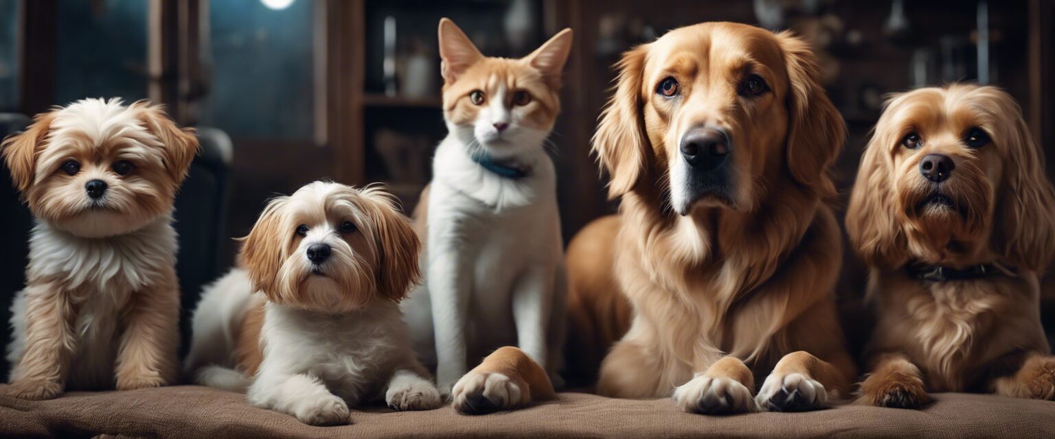 Diverse group of adopted pets