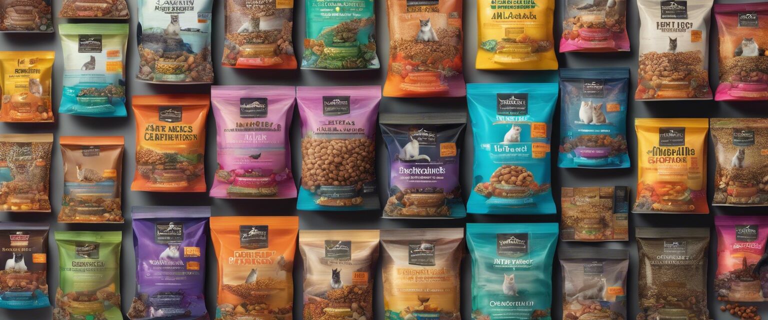 Selection of cat food