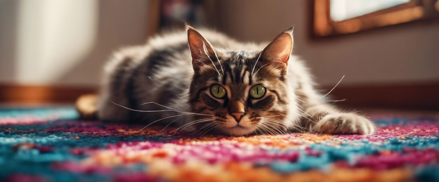 Cat playing with a toy